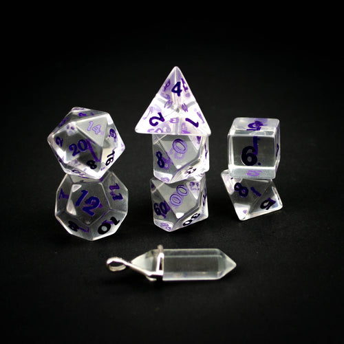 Crown Crystal - Purple script
